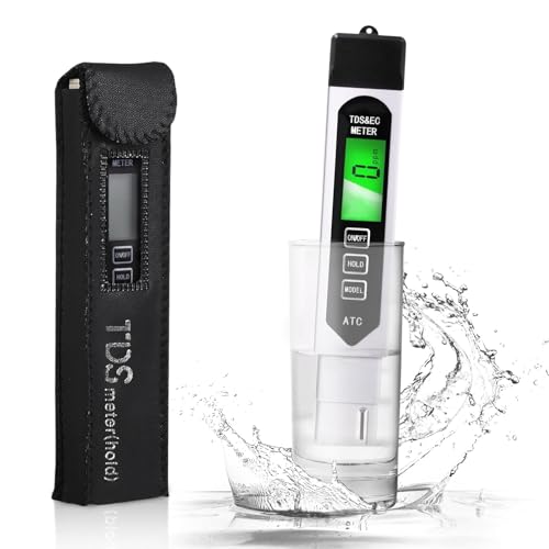 Wassertester,3 in 1 LCD Digital Wasserhärte Tester Mit Hintergrundbeleuchtung, TDS Messgerät/TDS EC WasserTester Für Teich,Trinkwasser, Aquarium, Schwimmbad, Pool