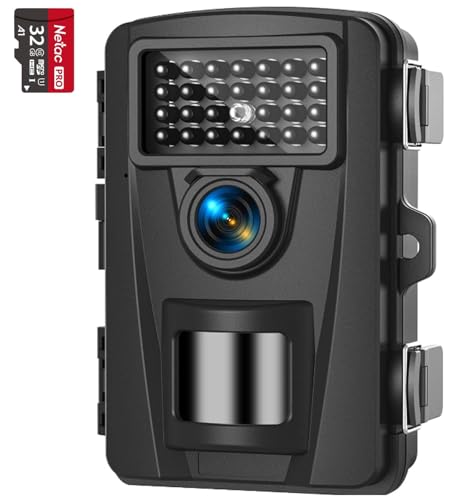 abask Wildkamera mit Bewegungsmelder Nachtsicht, Wildkamera, 940nm No Glow LEDs Infrarot Nachtsichtkamera Outdoor Wildtierkamera IP66 Wasserdicht