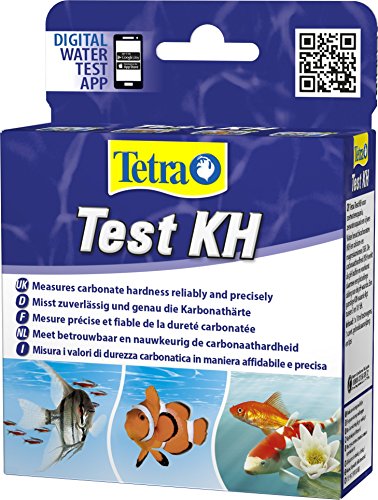 Tetra Test KH (Karbonathärte) - Wassertest für Süßwasser-Aquarien, Meerwasser-Aquarien und Gartenteiche, misst zuverlässig und genau die Karbonathärte