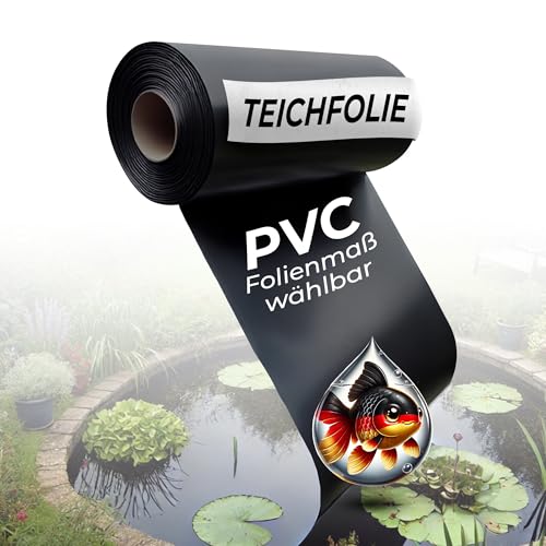 Black Forest Pond Shop TEICHFOLIE 4 x 11 m | TEICHFOLIE 1 mm aus PVC für Ihr Teich, Gartenteich, Schwimmteich auch Ideal für Ihr Hochbeet im Garten - Made in Germany 4m x 11m