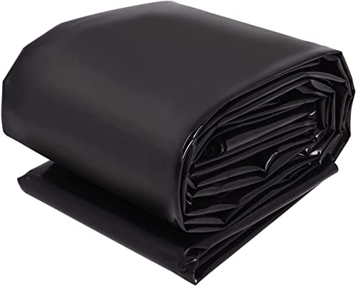 HDPE Teichfolie 1x2m 2x2m 3x7m 4x4m 5x5m 6x9m 8x10m 10x12m, Schwarz Teichfolien, Flexibel Gartenteiche Dichtungsfolie Teichmembran Folie für Fischteiche, Brunnen, Wassergarten und Wasserfall (6*4.5m)