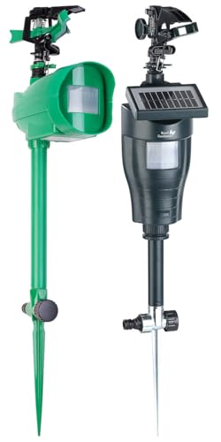 Royal Gardineer Tierschreck-Wasserkanone: Wasserstrahl-Tierschreck mit PIR-Sensor, Batterie & Solar (Bewegungsmelder Wasser Katze, Bewegungsmelder Wasserstrahl, Marderschreck)