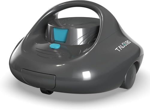 TALOSBO Pleco Se Poolsauger Roboter 130 Mins Reinigung, Poolroboter Akku mit 2.5h Aufladen, Selbstparkend, Automatische Poolreiniger für Oberirdische Pool bis zu 80 m²