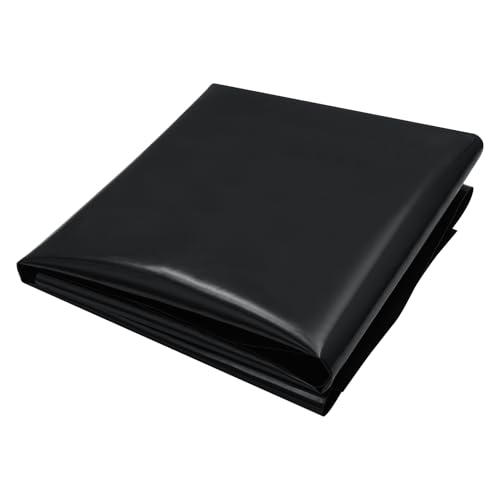 wowspeed Premium PVC Teichfolie 6M X 8M, Schwarz HDPE Teichfolien Schwerlast, Dichtungsfolie Teichmembran Schwimmteich Folie Gartenteich Teichplane für Fischteiche, Brunnen, Wassergarten, Wasserfall