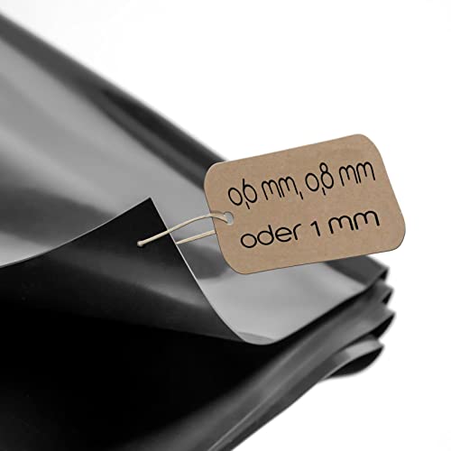 BooGardi PVC Teichfolie schwarz · Viele Größen in 0,6mm / 0,8mm / 1,0mm