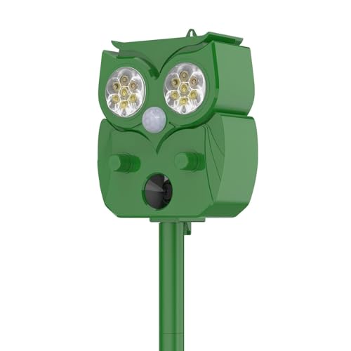 Solar Tiervertreiber 1 Stück, Solar Ultraschall Katzenschreck, Katzenschreck für Garten, Verjagen von streunenden Katzen, Hunden, Waschbären und Vögeln aus Gärten, Bauernhöfen, Obstplantagen