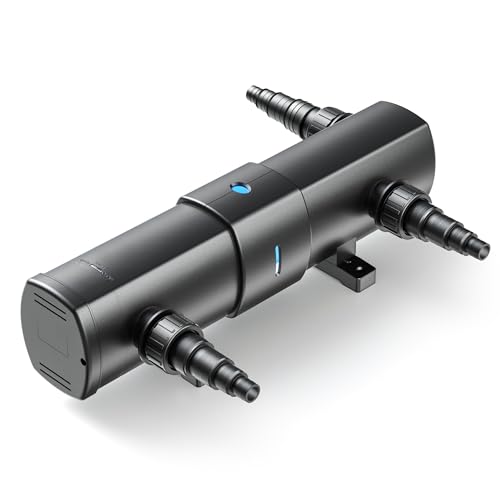 SunSun CUV-224 Teichklärer 4500 l/h / 24 W UVC, Vorklärgerät für Teichfilter & Teichpumpe, Wasserklärer mit UV-Lampe, Lichtfilter zur Algenbekämpfung