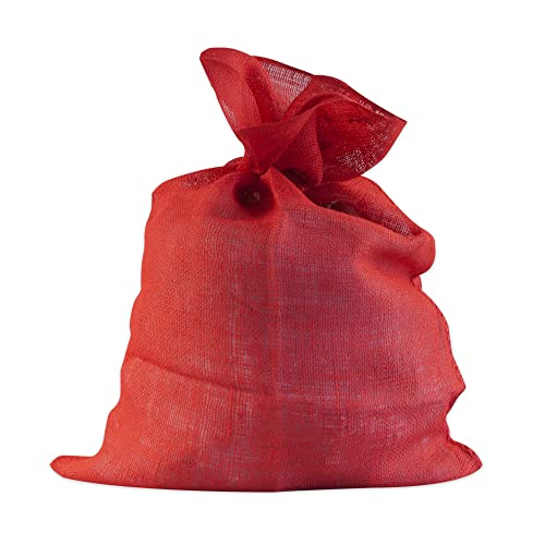 Windhager ÖKO, Jute, Stoff, Kartoffel-Sack, Deko-Beutel, Multifunktionaler Jutesack, Winterschutz für Topf-und Kübelpflanzen, rot, 70 x 100cm, 06070