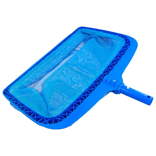Pool Kescher Schwimmbad Laubkescher, Professionelles Pool-Skimmernetz, Hocheffizienter Pool Laubkescher Mit Leicht Zu Schaufeln Den Kanten Reinigung für Landschaftsbad, Teich, Spas, Brunnen (Blau)