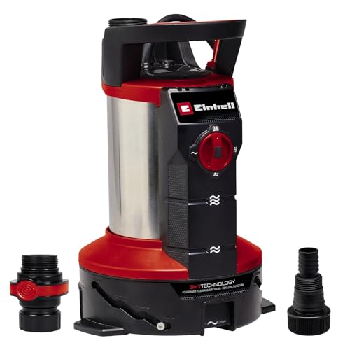 Einhell Schmutzwasserpumpe GE-DP 7935 N-A LL ECO 3-in-1 (790 W, Aquasensor, Ø 35 mm Fremdpartikelgröße, max. 19.500 L/h Fördermenge, inkl. Quick-Connector & Universaladapter)