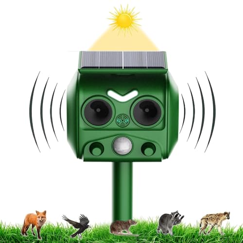 Ultraschall Katzenschreck 2025,USB, vertreibt Tiere im Freien wie Katzen, Ratten, Hunde, Vögel, Füchse, Solar-Ultraschall-Katzenvertreiber, Outdoor-Vertreiber für Tiere