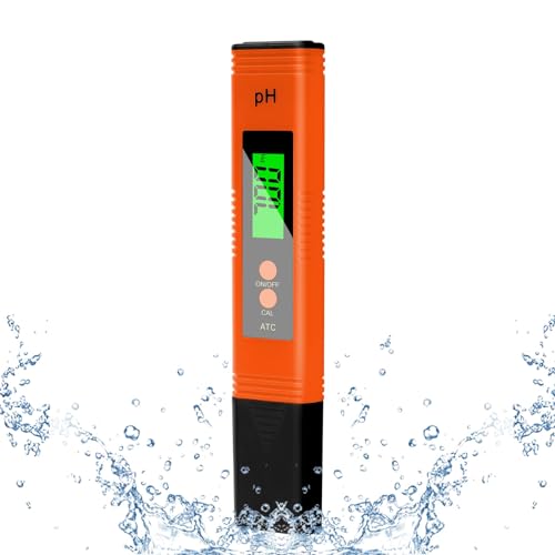 Flintronic PH-Messgerät, PH-Wasserqualitätstester, PH-Tester, Wasserqualitätsmessgerät, LCD-Display mit Hintergrundbeleuchtung, 0-14 pH-Messbereich-±0,1 pH-Genauigkeit, für Spa Schwimmbad