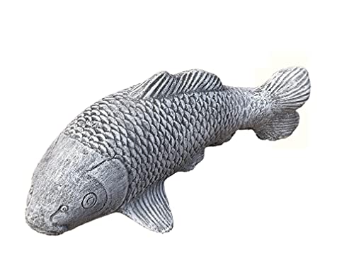 stoneandstyle Steinfigur Koi mittelgroß frostfest wetterfest Steinguss