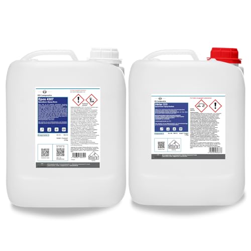 DD Composite Epoxidharz 4307 mit Härter 313 Transparent Universal-System Beschichtungen Laminierharz Deko Kunst Handwerk Reparatur Kunstharz Resin, Epoxidharz Menge:3.75kg