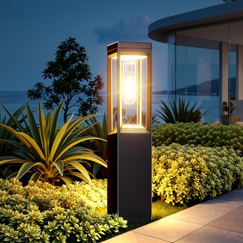 NEEMO Solarlampen für Außen Garten 4 Stück, 2x Größer Solarleuchten für Außen Extrem Hell mit 800 mAh Batterie, IP65 Wasserdicht Modern Solarleuchten Garten Deko für Rasen Terrasse Weg