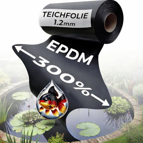 Black Forest Pond Shop TEICHFOLIE EPDM 1.1 mm 3m x 7m für Teich Schwimmteich Gartenteich - 3 x 7 m