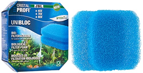 JBL UniBloc 6016100 Bio-Filterschaum Einsatz für Aquarienfilter CristalProfi e 40X, e 70X, e 90X, 2er-Pack