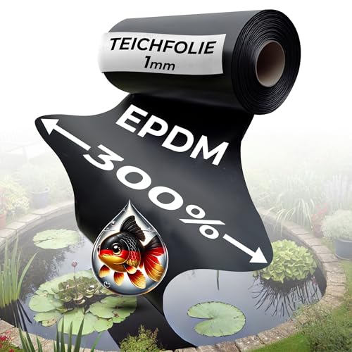 Black Forest Pond Shop - Teichfolie EPDM 8x6m hochelastische langlebige EPDM Folie 8x6m für Teich Schwimmteich Wasserlauf Hochbeet Badeteich