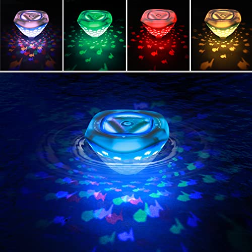 NEWNEN Unterwasser Licht Multicolour, Poolbeleuchtung Unterwasser Led RGB Schwimmend Whirlpool Lichter mit 6 Modi für Kinder Badezeit, Aquarium, Pool, Night Light, Party (Bunt)