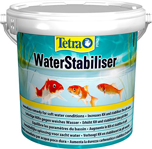 Tetra Pond WaterStabiliser - stabilisert wichtige Wasserwerte, optimiert den KH- und pH-Wert im Gartenteich, beugt weichem Teichwasser vor, 1,2 kg Eimer