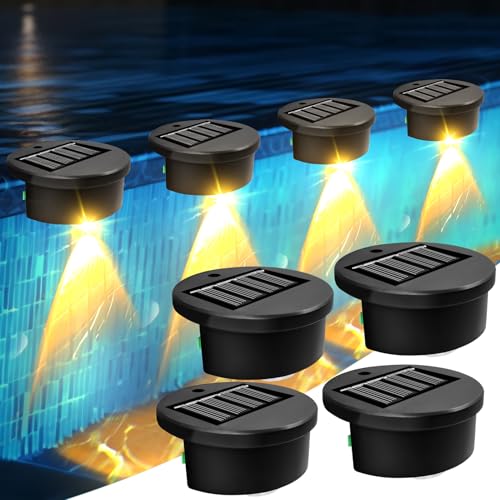 4er Pack Solar Poolbeleuchtung Schwimmende Lampen, Pool Beleuchtung, LED Teichbeleuchtung Wasserdichte Pool Licht für Inground Pools & Above Ground Pools Pool Zubehör Outdoor Deko (Warmes Licht)