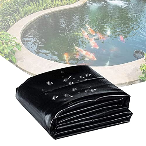 MMCUBE Teichfolie Wasserdicht Folie 2x8m 3x3m 4x7m 5x10m 6x8m 8x10m 9x16m 10x11m, 0.13mm HDPE Teichfolie für kleine Teiche oder als Schutz für gartebnpools (Size : 8x8m/26x26ft)