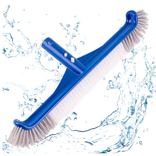 45cm Poolbürste Poolreinigung Reinigungsbürste,Zum Reinigen Von Poolwänden,Pool Bürste mit Gebogenen Enden Rückseite für Poolwand und Poolboden