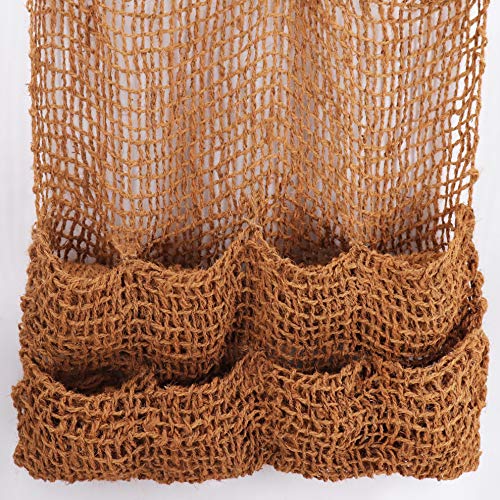 Aquagart 1 x Kokos Pﬂanztasche Kokosmatte Teich Ufermatte Böschungstasche Böschungsmatte Teich Pﬂanzmatte 100 x100 cm quadratisch mit 8 Teichtaschen 700g Außenbereich