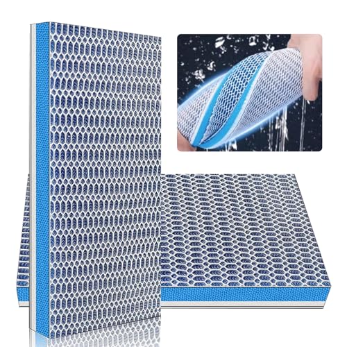 2 Stück 8D Filterwatte Aquarium, 8D Filtermatte Aquarium, 11 x 50 x 2CM, Mehrfachfiltration, Leicht Zu Reinigen, Biochemischer Füllstoff Wabenstruktur, Geeignet zum Filtern von Schmutz in Aquarien