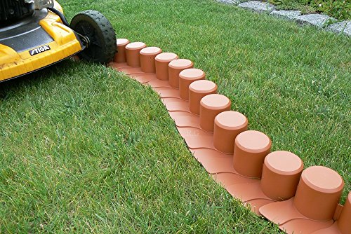 Palisade Rasenkante Beetumrandung Beeteinfassung 4,05m 3 Farben TOP (terrakotta)