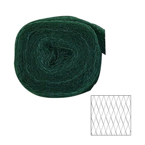 Xclou Vogelschutznetz ca. 8 x 8 m, besonders robustes Pflanzenschutznetz aus Polyethylen, Gartennetz mit 20 x 20 mm Maschenweite, grün-schwarz