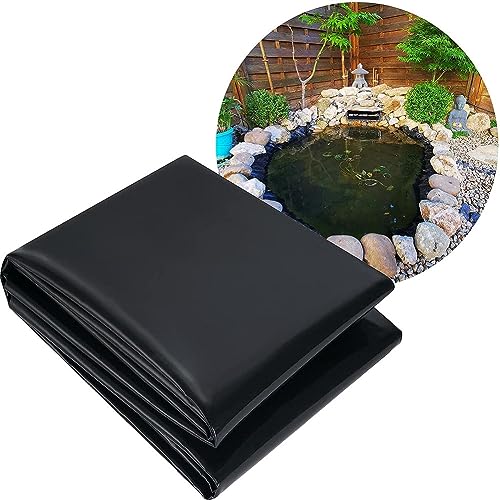 SEVSO HDPE Teichfolie 2X4m 3X6m 4X4m 5X5m 6X9m 8X10m, Schwarz Teichfolien, Flexibel Gartenteiche Dichtungsfolie Teichmembran Folie Für Fischteiche, Brunnen, Wassergarten Und Wasserfall,5 * 7m