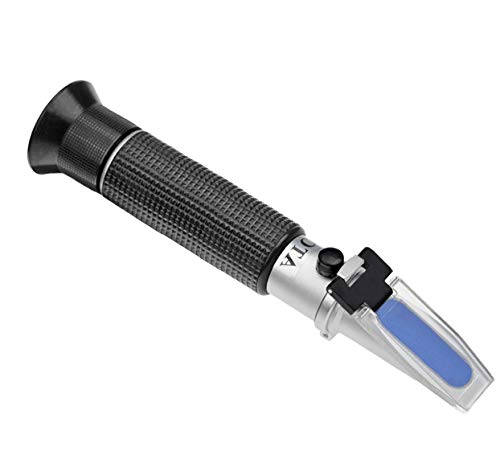 HHTEC Salzwasser Refraktometer Meerwasser Salinität:0-10% Dichte:1.000-1.070 Salinometer Aquarienwasser 0-100 ppt Aquarium mit Bedienungsanleitung in Deutsch
