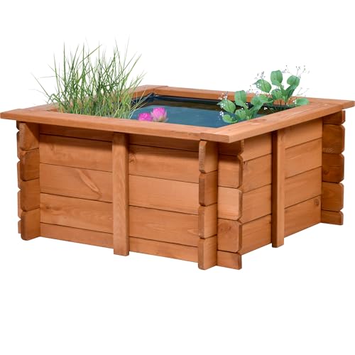 dobar 29236FSCe Hochteich Square - Gartenteich aus robustem Holz
