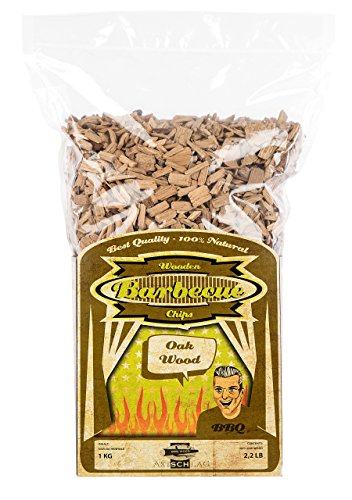 Axtschlag Räucherchips Eiche, 1000 Gramm sortenreine Räucherspäne für besondere Rauch- und Geschmackserlebnisse, für alle Grills & Smoker