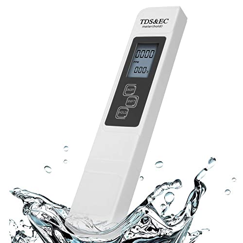 Mesee Wasserqualitätstest Meter, 3 in 1 LCD Digital Wasserqualität Tester Wasser Tester, TDS EC Wassertester Hoher Genauigkeit für Trinkwasser, Pool, Aquarium, Fischteich und Schwimmbad