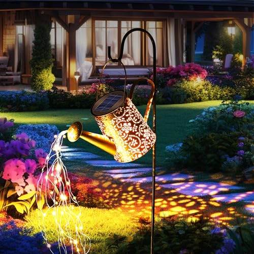 Flowood Solarlampen für außen, Gartendeko für Draußen, Solarlampen Lichterkette Aussen, IP65 Wasserdicht Warmweiß Solarleuchten Garten für Hofweg, Terrasse, Vintage Deko（Marokkanisches Muster）