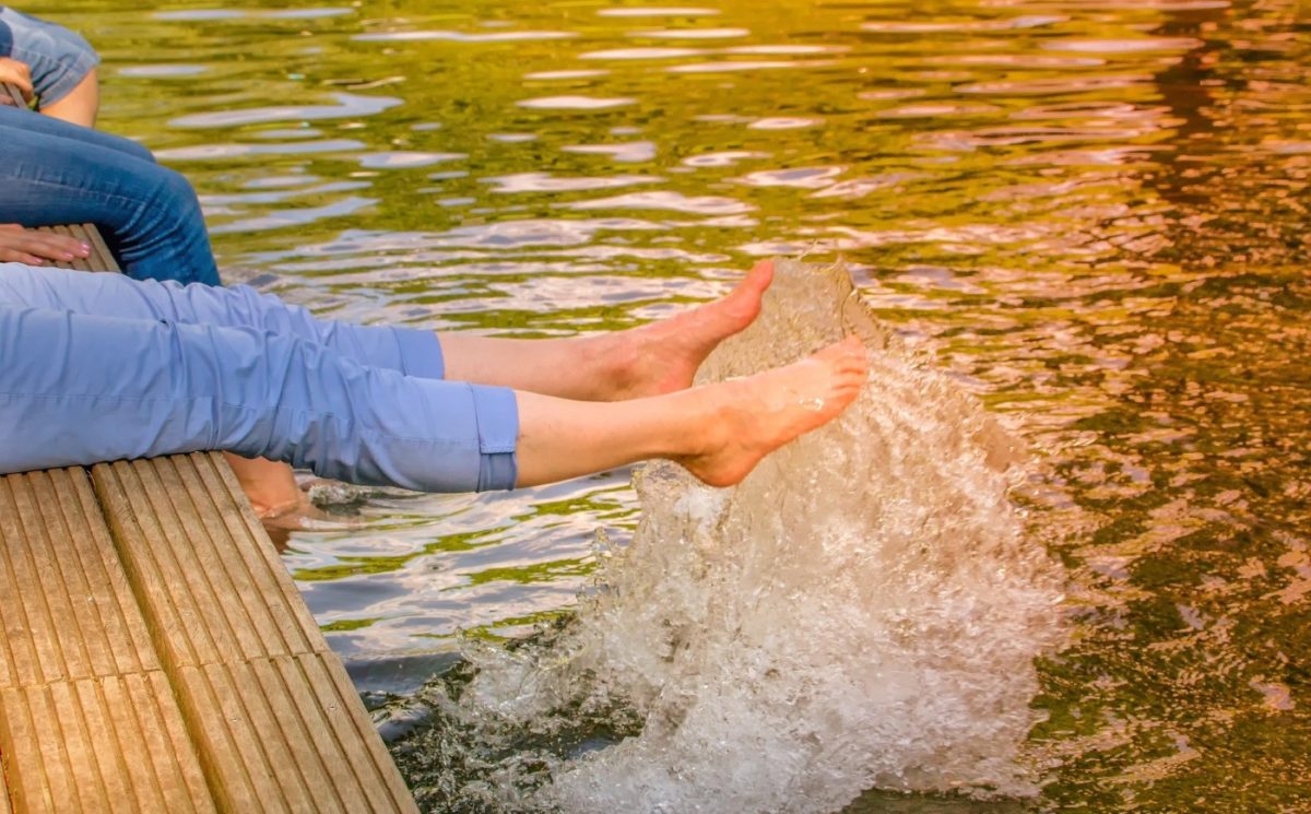 Stege, Plattformen, Ein und Ausstiegshilfen am Schwimmteich