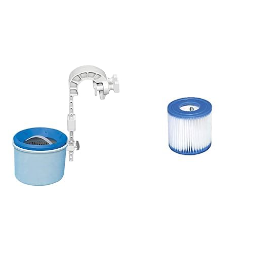 Intex Surface Skimmer - Deluxe Wall Mount Surface Skimmer - Suspension Skimmer & 29007 Filter Cartridge Type H for Filter Pump 1250 L Multi-Colour Single Filter