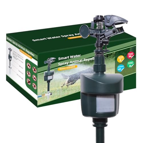 Yardeen Bewegungssensor Sprinkler mit verstellbarem Kopf, Wasserspray für Rasen und Garten