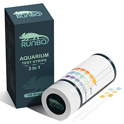 RUNBO 3 IN 1 Aquarium-Teststreifen, Test-Set für Süßwasser Salzwasser Überwachung pH-Wert, Gesamtkarbonat und Härte (GH & KH)