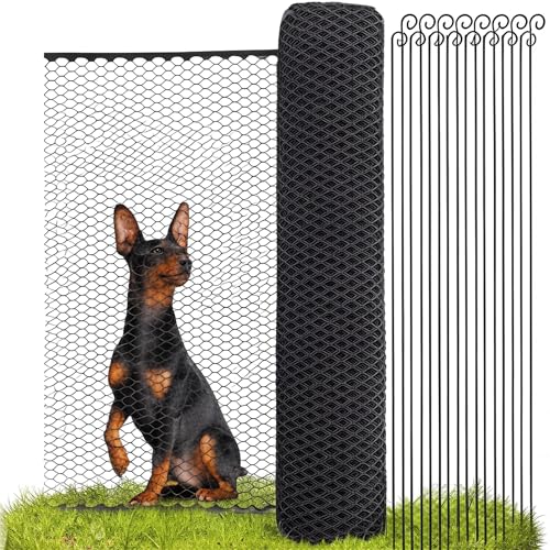 SELFmania Hundezaun 25m | Neues Modell 2025 | Begrenzungszaun Robust & Mobil | Campingzaun für Hunde | Sorgloser Hundeauslauf im Garten | Flexibler Zaun 120cm Hoch I Komplettset in Farbe schwarz