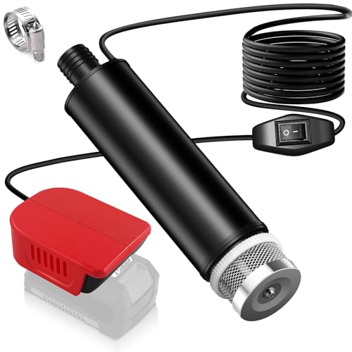 Tauchpumpe für Einhell Akku 18V Schmutzwasserpumpe Wasserpumpe Flachwasserpumpe Saugpumpe Absaugpumpe,Poolpumpen,Gardena,Keller,Pool,Gartenbewässerung, Autowäsche(KEIN Akku)