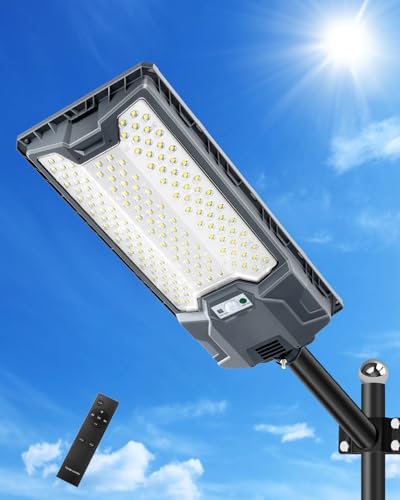 Sararoom Strassenlaternen Strahler Sicherheitsleuchte Wandleuchte | 600W Straßenlampe | Wegeleuchte| Solarlampen für außen mit Bewegungsmelde für Gärten Garage Straßen