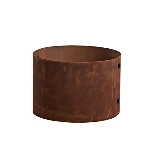 ESTEXO Pflanzring Hochbeet Rost Edelrost Pflanzgefäß Pflanzkübel Metallring Kräuterbeet Stahlring Stahl Ring (40 cm)