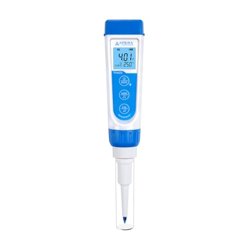 Apera Instruments PH60S Premium pH-Meter mit Einstechelektrode (Genauigkeit pH ±0,01, Messbereich pH -2,0-14,0, austauschbare Elektrode, wasserfest, Temperaturanzeige)
