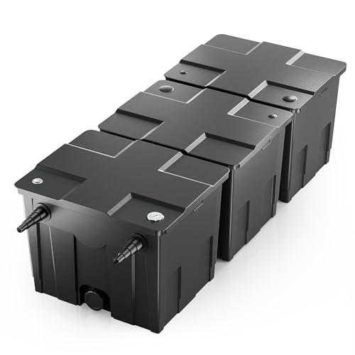 SunSun Bio CBF-350C Teichfilter bis 90000L Teichvolumen max. 10000L/h 3-Kammer Durchlauffilter Modulteichfilter Teich Filter Biofilter