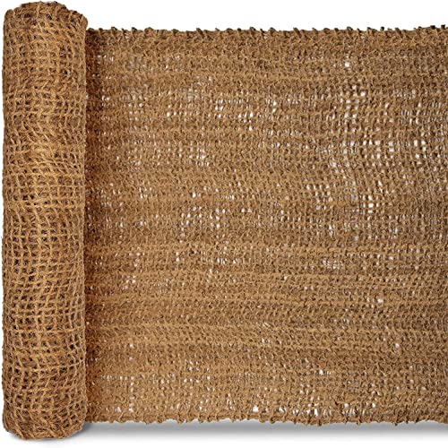 Casapura Böschungsmatte Nature | Erosionsschutz für Gartenarbeiten | Bis 20 m | Böschungsnetz | Hangsicherung | Kokos-Naturfasern | Witterungsbeständig (1 m x 10 m | 700 g/m²)