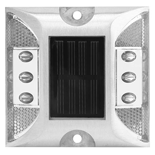 Ejoyous Solar Bodenleuchte für Außen LED Licht Solarleuchten wasserdichte Solarlampen Gartenleuchten Bodenmarkierungsleuchten wasserdichte Außenleuchte für Straße, Weg, Deck, Dock, Auffahrt,(Weiß)