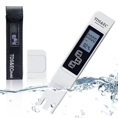 TDS Messgerät 3 In 1 EC/TEMP/TDS Digital Wassertester TDS Wasserqualität Tester Trinkwasser Wassertest, Mikrosiemens Messgerät PPM Messgerät Wasser, TDS Messgerät für Trinkwasser Pool Aquarium Teich